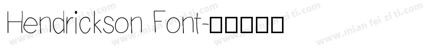 Hendrickson Font字体转换